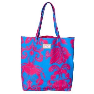 Lilly Pulitzer Fish Crab Seashell Large Tote Bag
